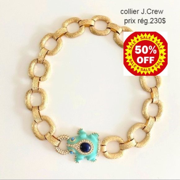 J. Crew Jewelry - 50% OFF J Crew gold chain necklace with frog